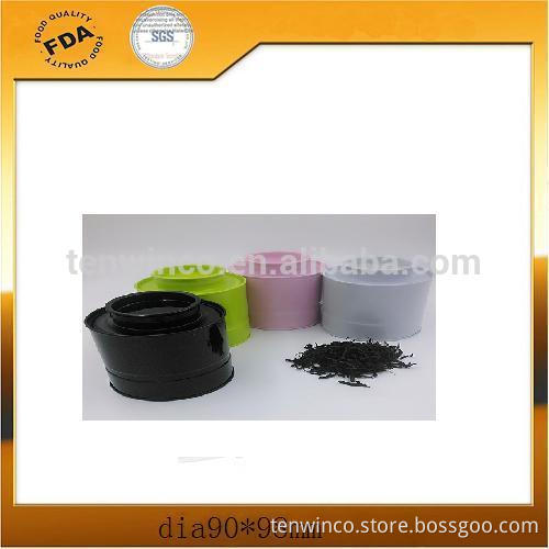 Hot Circular classic tea tin varieties different solid color tea tin
